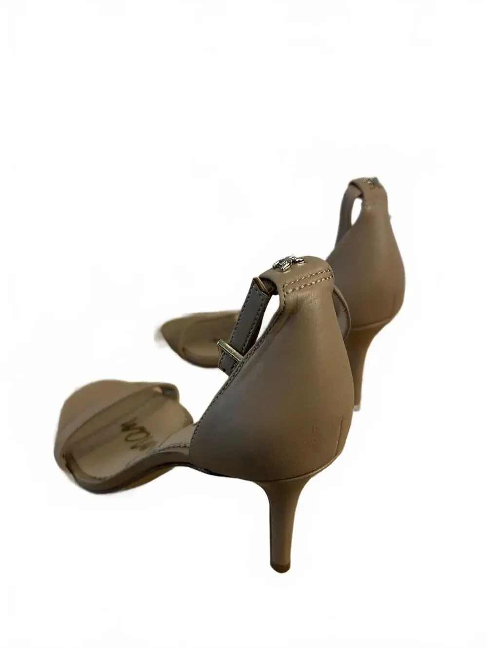 Sam Edelman Beige Leather Ankle Strap Sandals Size 7.5 US / 37.5 EUR
